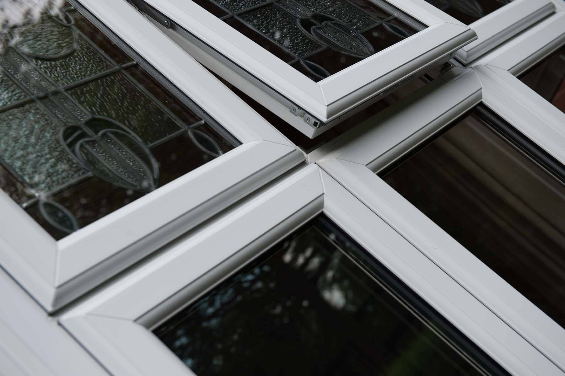 upvc window close up